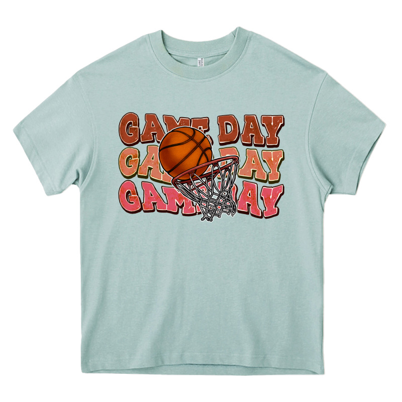 Game Day Game Day Game Day Basketball Heavy Core Tee by NancyCooperArtShop | Teevron