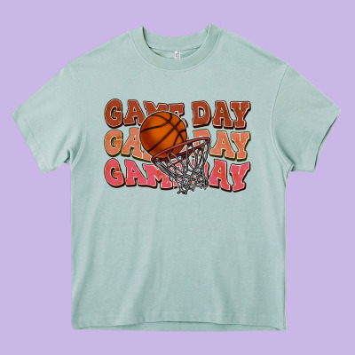 Game Day Game Day Game Day Basketball Heavy Core Tee Designed By Nancycooperartshop