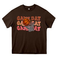 Chocolate Brown Game day game day game day Basketball Heavy Core Tee - NancyCooperArtShop
