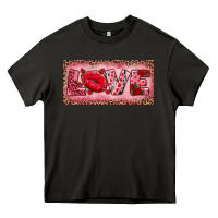 Asphalt Pink Love Kiss Valentine's Day Heavy Core Tee - RanaPortraitStore