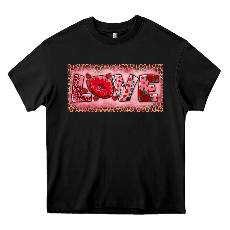 Pink Love Kiss Valentine's Day Heavy Core Tee by RanaPortraitStore | Teevron