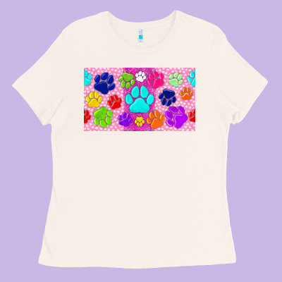 Paw Print Ladies Tee Designed By Tumblerdesignbyshophia