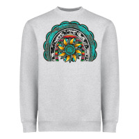 Heather Grey gemstone sunflower  rainbow Heavyweight Sweatshirt - Artiststas
