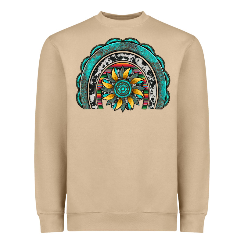 Gemstone Sunflower  Rainbow Heavyweight Sweatshirt by Artiststas | Teevron