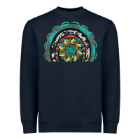 Navy gemstone sunflower  rainbow Heavyweight Sweatshirt - Artiststas