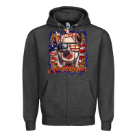 Charcoal Heather amerıcan pig Zipper Hoodie - BarkalooDesign