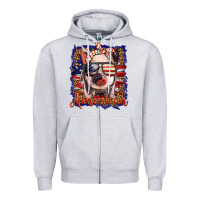 Heather Grey amerıcan pig Zipper Hoodie - BarkalooDesign