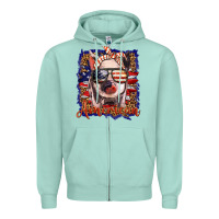 Seafoam amerıcan pig Zipper Hoodie - BarkalooDesign