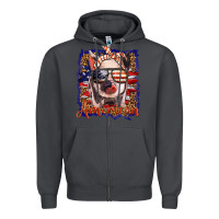 Smoke amerıcan pig Zipper Hoodie - BarkalooDesign