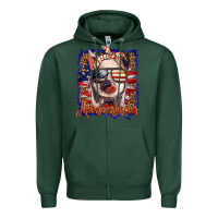 Sports Green amerıcan pig Zipper Hoodie - BarkalooDesign