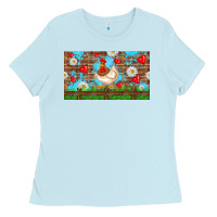 Baby Blue cute chicken Ladies Tee - TumblerDesignByShophia