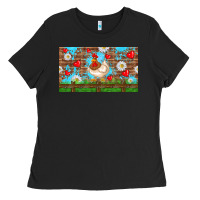 Black cute chicken Ladies Tee - TumblerDesignByShophia