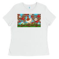 White cute chicken Ladies Tee - TumblerDesignByShophia