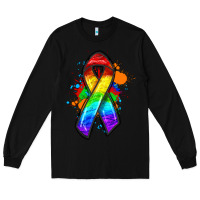 Black Pride ribbon Long Sleeve Tee - FaDigitalArtStudio
