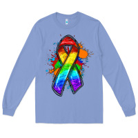 Colony Blue Pride ribbon Long Sleeve Tee - FaDigitalArtStudio