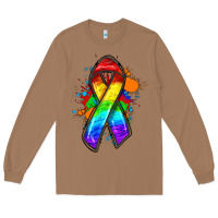 Toasted Coconut Pride ribbon Long Sleeve Tee - FaDigitalArtStudio