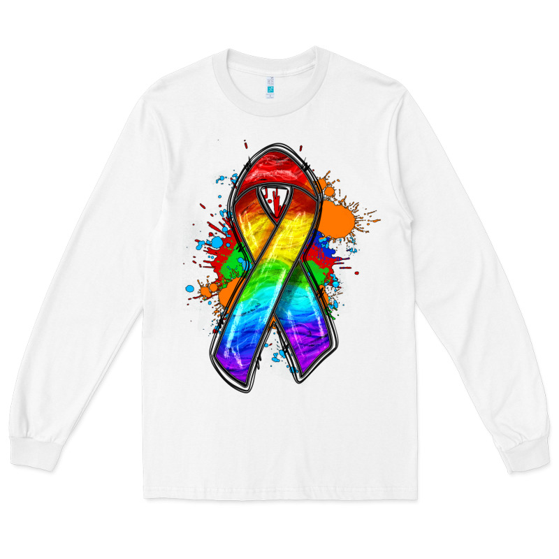 Pride Ribbon Long Sleeve Tee by FaDigitalArtStudio | Teevron