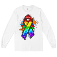 White Pride ribbon Long Sleeve Tee - FaDigitalArtStudio