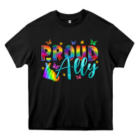 Black Proud ally Heavy Core Tee - NancyCooperArtShop