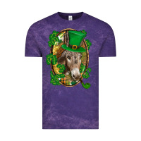 Cloud Purple St. Patrick's day Donkey Vintage Tee - CowGirlArtShop