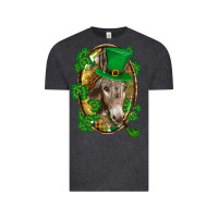 Vintage Black St. Patrick's day Donkey Vintage Tee - CowGirlArtShop