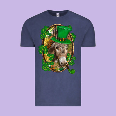 St. Patrick's Day Donkey Vintage Tee Designed By Cowgirlartshop