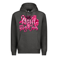 Charcoal Heather we fight together breast cancer Premium Hoodie - RanaPortraitStore