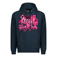 Navy we fight together breast cancer Premium Hoodie - RanaPortraitStore