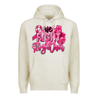 Oatmeal Heather we fight together breast cancer Premium Hoodie - RanaPortraitStore