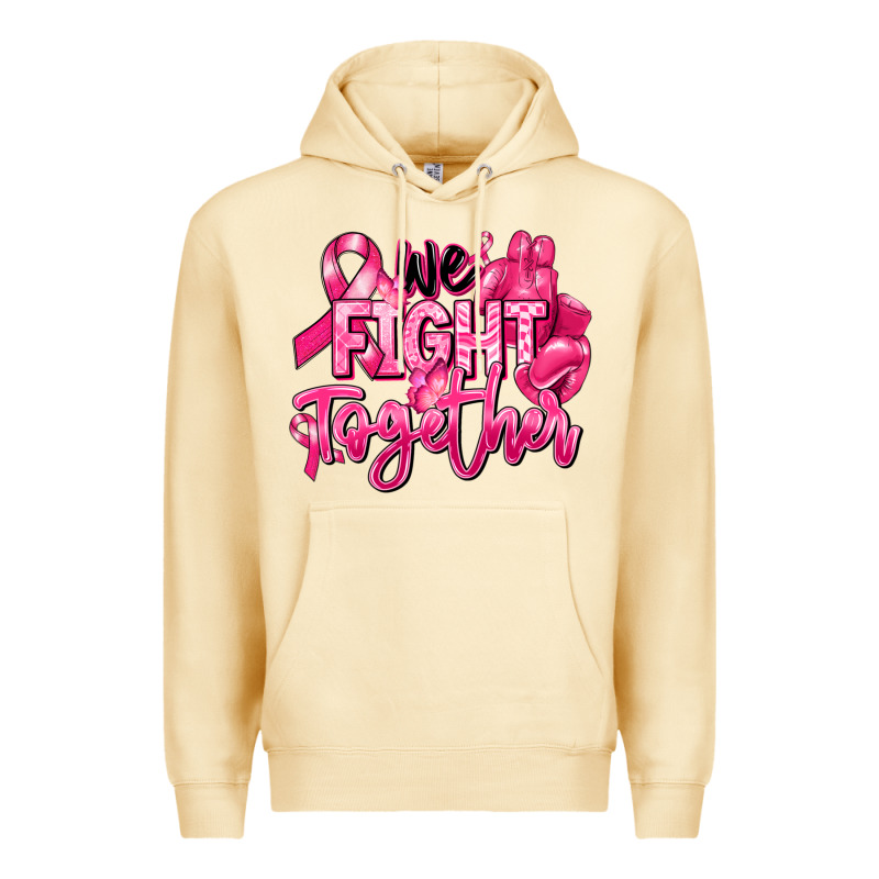 We Fight Together Breast Cancer Premium Hoodie by RanaPortraitStore | Teevron