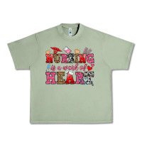 Oil Green nursing is a work of heart Urban Heavy Tee - OliviaCreatesArt