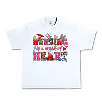 White nursing is a work of heart Urban Heavy Tee - OliviaCreatesArt