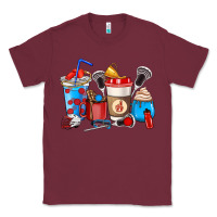 Burgundy Lacrosse coffee cups Classic Tee - HowdyJamesFarm
