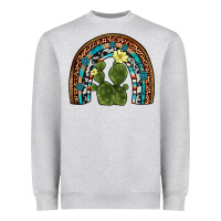 Heather Grey cactus gemstone rainbow Heavyweight Sweatshirt - Artiststas