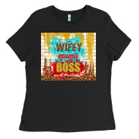 Black wifey mama boss Ladies Tee - TumblerDesignByShophia