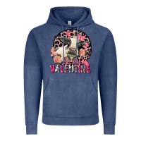 Vintage Denim Be my Valentine Holstein Cow Valentine's Day Vintage Hoodie - FaDigitalArtStudio