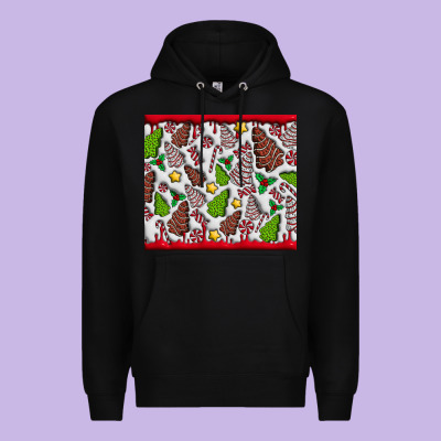 Christmas Cakes Premium Hoodie Designed By Cowhidedigitalart