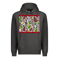Charcoal Heather Christmas Cakes Premium Hoodie - CowhideDigitalArt