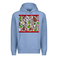 Colony Blue Christmas Cakes Premium Hoodie - CowhideDigitalArt