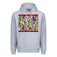 Heather Grey Christmas Cakes Premium Hoodie - CowhideDigitalArt