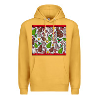 Mustard Christmas Cakes Premium Hoodie - CowhideDigitalArt
