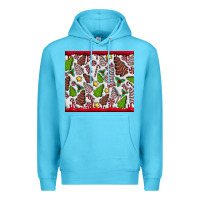 Ocean Blue Christmas Cakes Premium Hoodie - CowhideDigitalArt