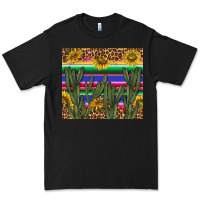 Black western desert with leopard and sunflowers tumbler tbs Premium Tee - TumblerDesignByShophia