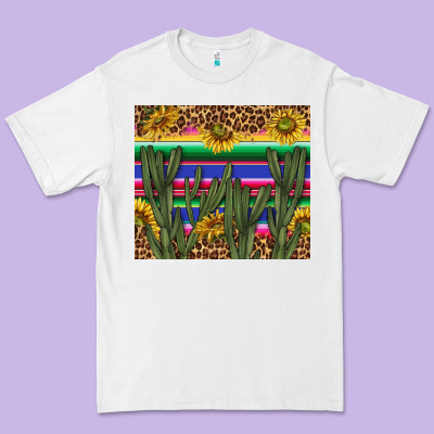 Western Desert With Leopard And Sunflowers Tumbler Tbs Premium Tee Designed By Tumblerdesignbyshophia