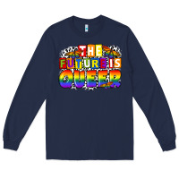 Navy the future is queer Long Sleeve Tee - FaDigitalArtStudio