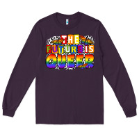 Plum the future is queer Long Sleeve Tee - FaDigitalArtStudio