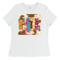 White kind heart fierce mind brave spirit Ladies Tee - TumblerDesignByShophia