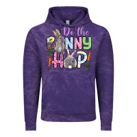 Cloud Purple Do the bunny hop Easter Vintage Hoodie - OliviaCreatesArt
