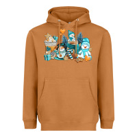 Meerkat winter snowman coffee cups Heavyweight Hoodie - AdoDesignShop