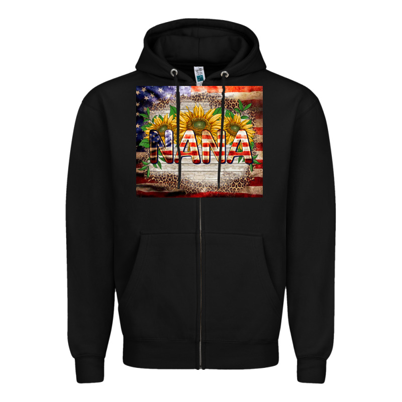 Patriotic Nana Zipper Hoodie by BarkalooDesign | Teevron